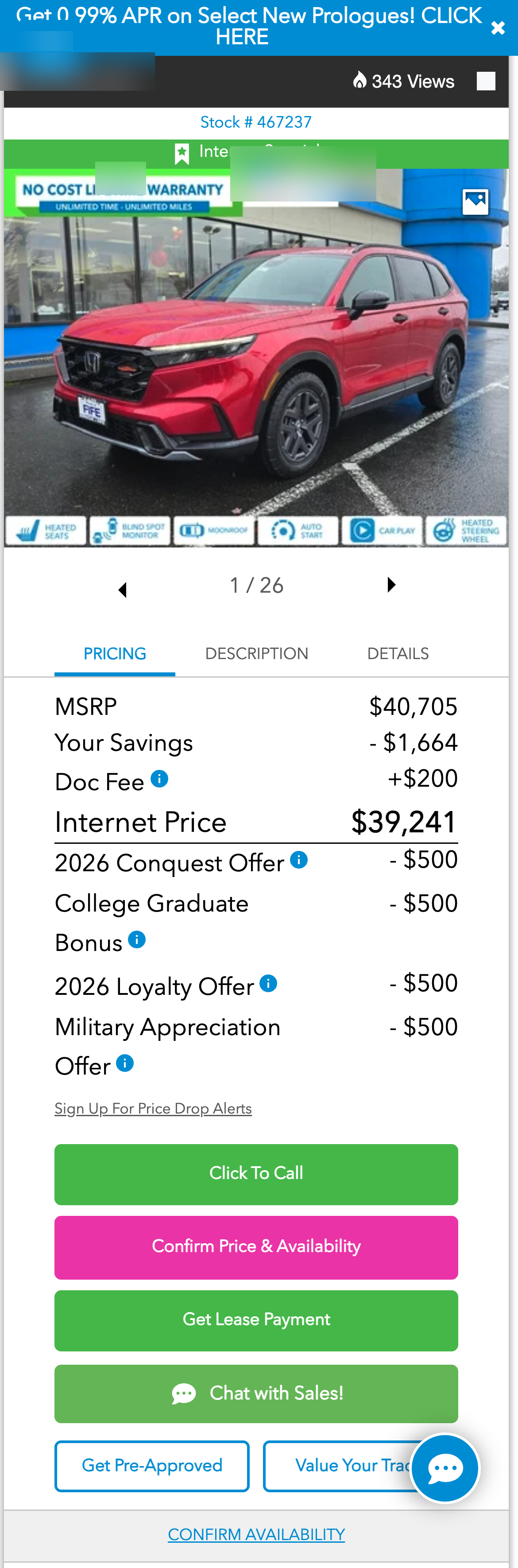 Silver Pines Honda SRP screenshot